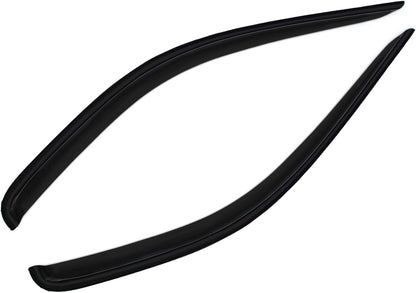 Smoke Front Window Visor Compatible with Dodge Dakota Standard Cab 1997-2004 Wind Deflector Sun Rain Guards Outside 2pc 92438