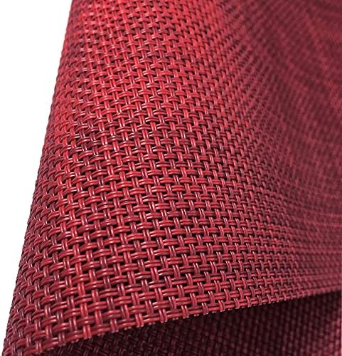 WAZAIGUR Placemats Crisscross Woven Vinyl Place Mats Set of 4 Red