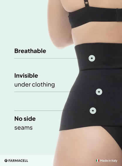 Farmacell Waist Trainer for Women 605 Made in Italy - Seamless Shapewear Tummy Control - Slimming Corset Shapewear