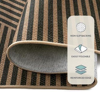 Lahome Modern Geometric Runner Rug, 2x6 Washable Rug Runners for Hallway