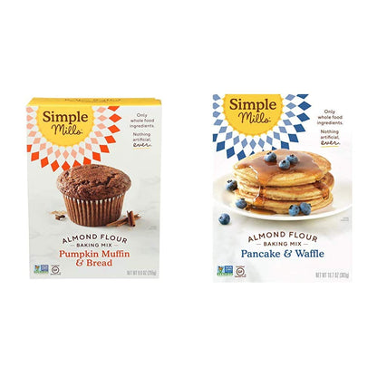 Simple Mills Almond Flour Baking Mixes - Gluten Free Pumpkin Bread and Pancake & Waffle Mixes