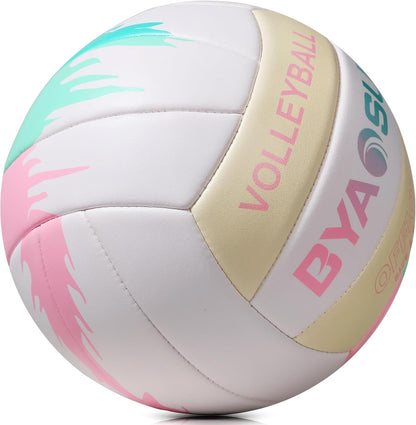 Soft Official Volleyball for Indoor Outdoor Beach, Size 5 Training Volleyball for Beginner Teenager Adult…