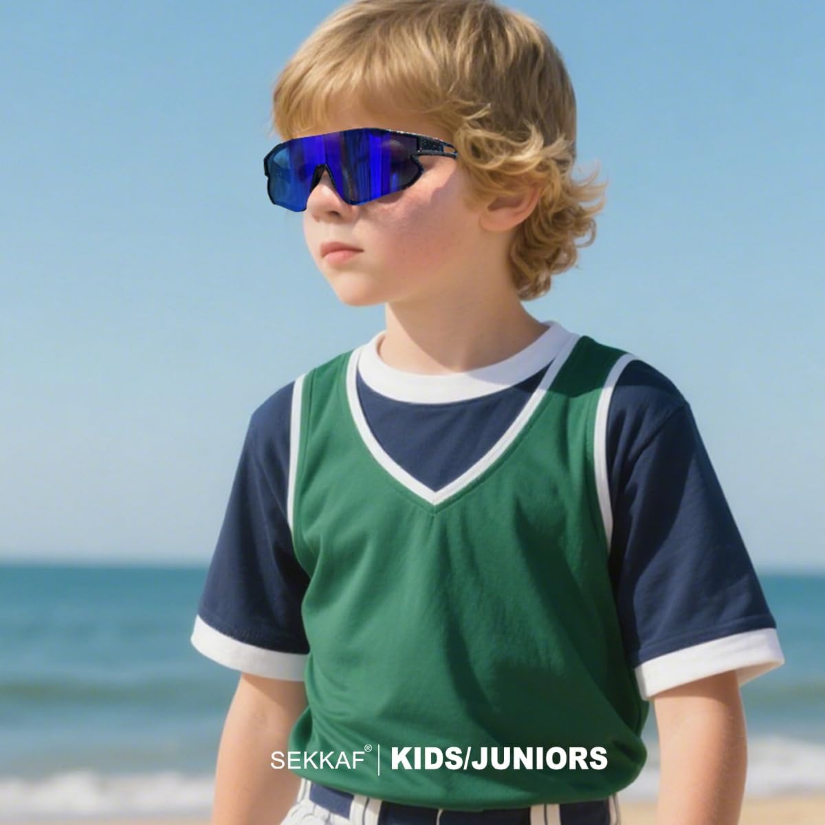Kids Baseball Sunglasses for Boys Girls Youth Softball Cycling Sports Sunglasses UV400 Protection Age 5-12