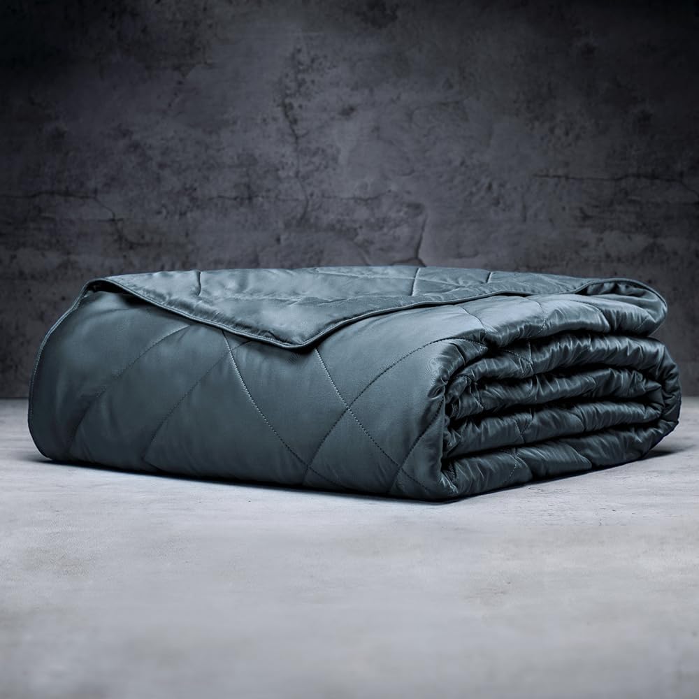 LUXOME Lightweight Blanket | 100% Rayon (Viscose) from Bamboo Fabric & Fill | Full/Queen - 86"x92" | Super Soft | Thermal-Regulating | Ocean