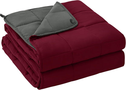 yescool Weighted Blanket for Adults (30 lbs, 88” x 104”, Red Grey) Cooling Heavy Blanket for Sleeping Perfect for 290-310 lbs, King Size Breathable Blanket with Premium Glass Bead