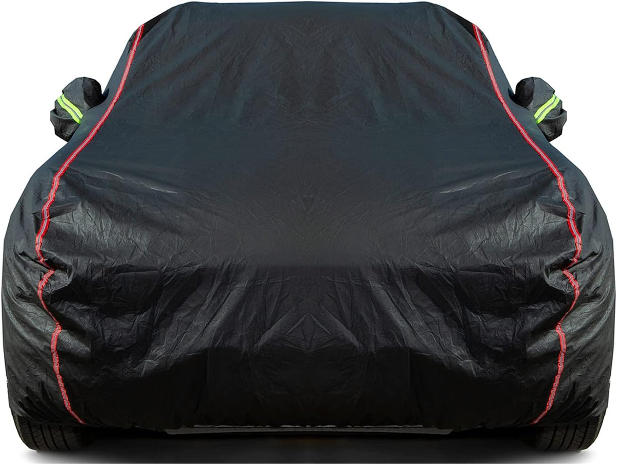 Breathable New Material, Waterproof Car Cover, Locks and Zipper Doors, Sunscreen Waterproof UV Prevention Snowproof Wind and Windproof,Suitable for Indoor Outdoor,for Sedan (197" to 208") B4
