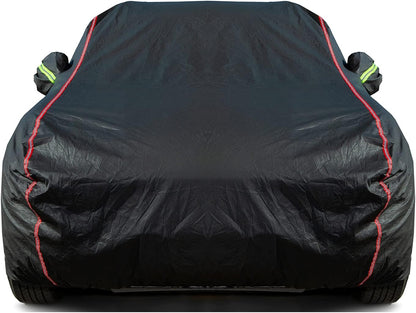 Breathable New Material, Waterproof Car Cover, Locks and Zipper Doors, Sunscreen Waterproof UV Prevention Snowproof Wind and Windproof,Suitable for Indoor Outdoor,for Sedan (197" to 208") B4