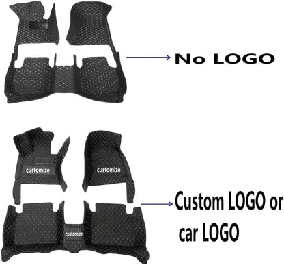 Custom Making Car Floor Mats for 96% Car Model Luxury Leather All Weather Waterproof Anti-Skid Full Coverage Liners (Wine red) - color: wine red