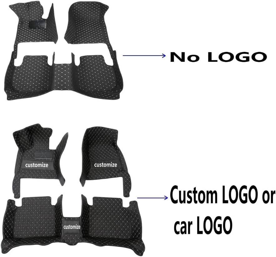 Custom Making Car Floor Mats for 96% Car Model Luxury Leather All Weather Waterproof Anti-Skid Full Coverage Liners (Pink) - color: pink