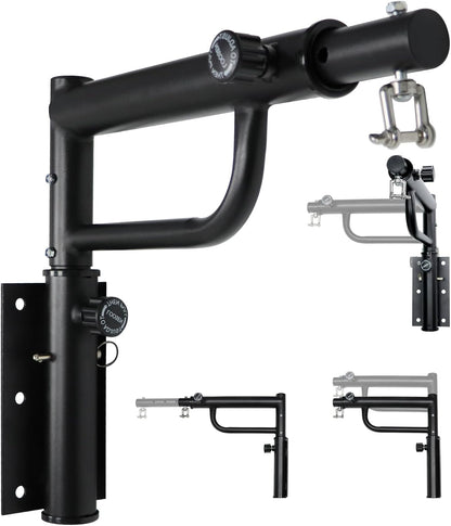 Heavy Bag Hanger Wall Mount Punching Boxing Bag Bracket -Round Tube,Heavy Duty Adjustable Length & Height for Boxing, Taekwondo, Muay Thai Bags,for Home Gym Installation