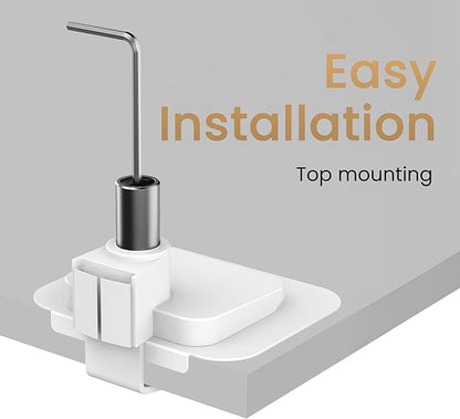 BenQ BSH02 Ergo Monitor Arm -Gas Spring Monitor Stand for Up to 45'' & 44lbs Screens, Heavy Duty, Quick Installation, No Sagging, Top Clamp and Grommet Base, Reinforcement Plate, VESA 75x75 &100x100mm