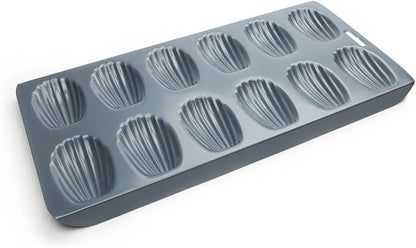 Fox Run Non-Stick Madeleine Pan, Carbon Steel, 12-Cup,Grey
