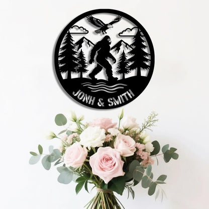 Personalized Metal Name Sign | Custom Family Wall Art & Split Letter Name | Indoor Metal Decor Gift | Decorations for Dad Mens Home Garden