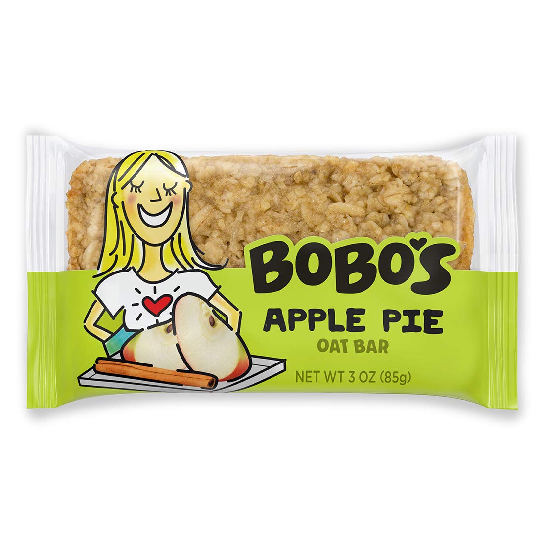 Bobo's Oat Bars, Apple Pie, 3 oz Bar (12 Pack), Gluten Free Whole Grain Snack and Breakfast Bar