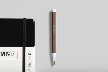 LEUCHTTURM1917 372213 Twist Pen No. 1, Brass, Aluminum, Blue Ink Ballpoint Pen, Design Award-Winning, Dusty Rose