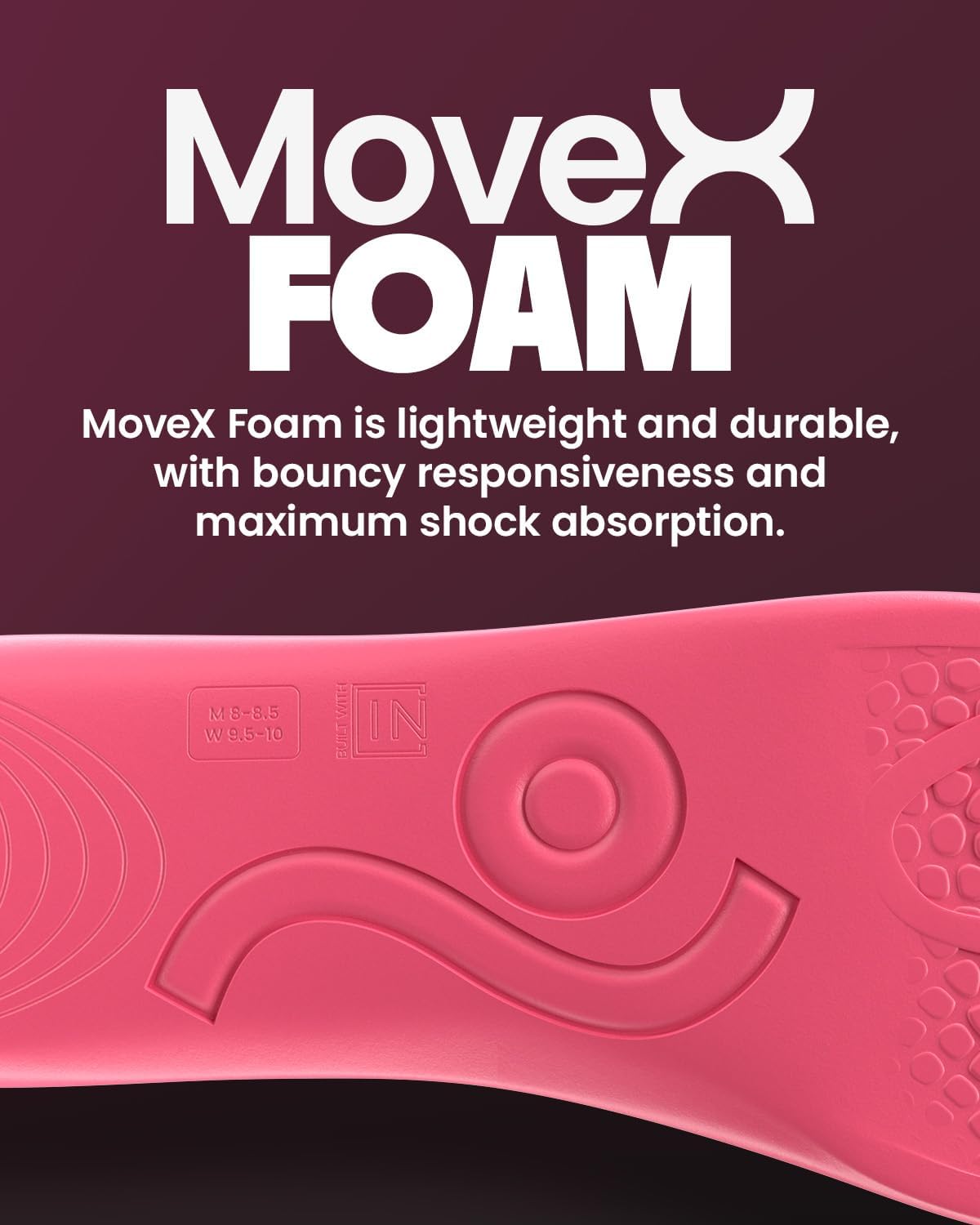 MOVE Baseline - All-Purpose Insoles - Sock Liner - Ultra Thin Shock Absorption - Maximum Freedom of Movement and Energy Return for Cleats, Shoes, Running, Basketball, Baseball (M7-7.5/WM 8.5-9)