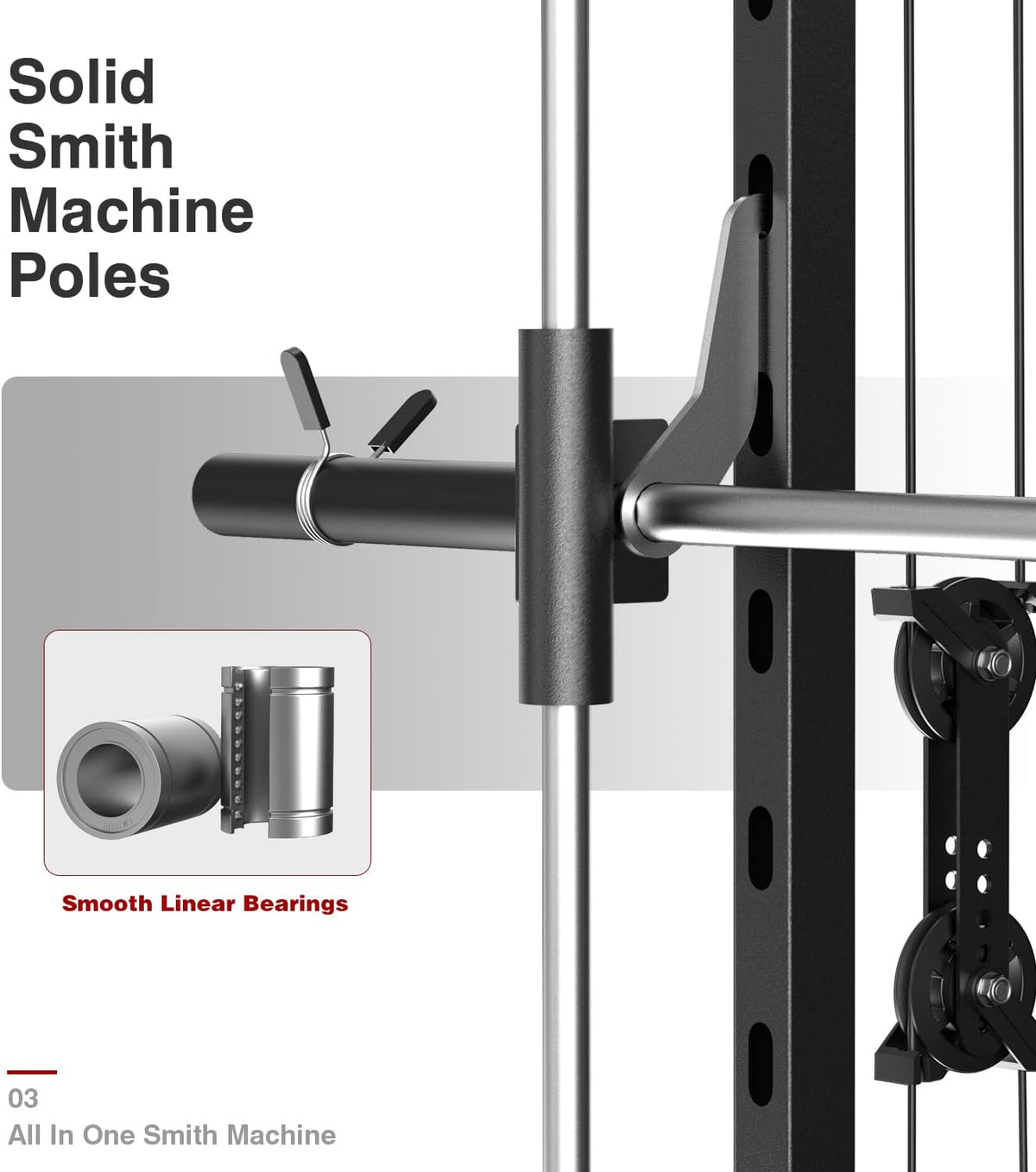 DONOW Smith Machine with Weight Stacks Power Cage Squat Rack Dual Cable Crossover Machine Home Gym Systems Station LAT Pull Down