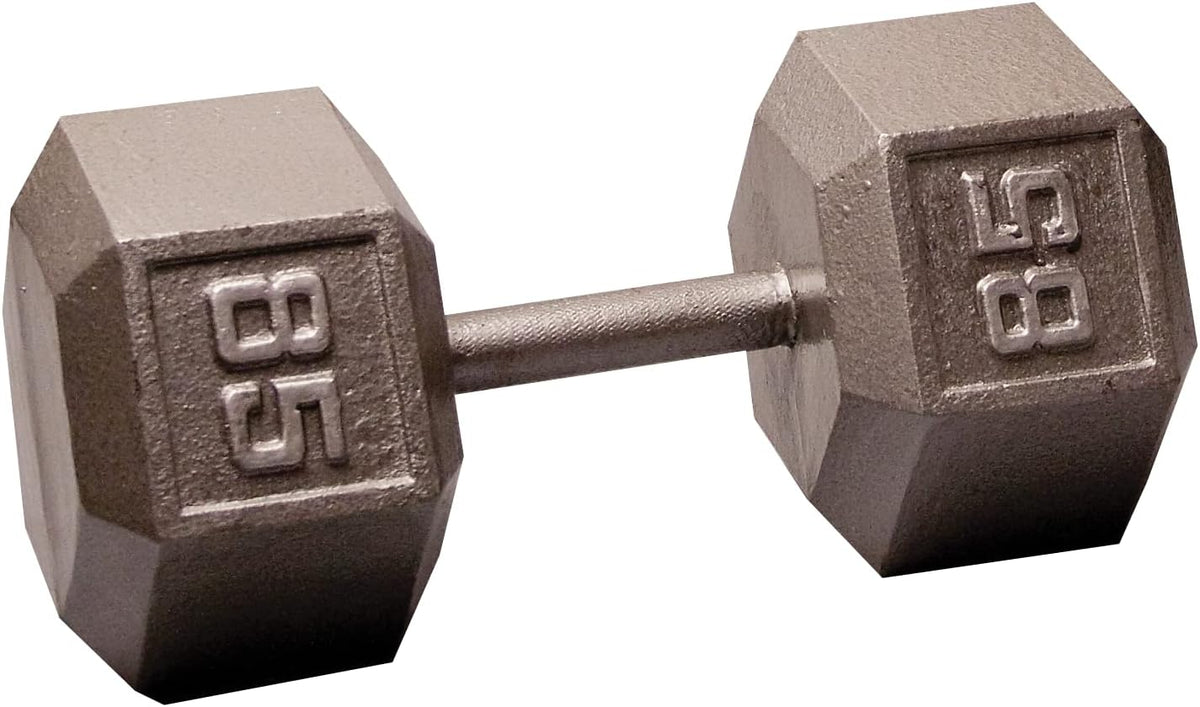 Body-Solid Cast Iron Hexagon Dumbbell, Hand Weights For Men and Women, Weight Dumbbells for Strength Training, Body Building Home Gym Training Gear