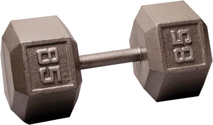Body-Solid Cast Iron Hexagon Dumbbell, Hand Weights For Men and Women, Weight Dumbbells for Strength Training, Body Building Home Gym Training Gear