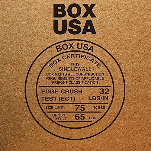 BOX USA 22x22x36 Tall Corrugated Boxes, Tall, 22L x 22W x 36H, Pack of 10 | Shipping, Packaging, Moving, Storage Box for Home or Business, Strong Wholesale Bulk Boxes