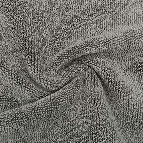 POLYTE Microfiber Cleaning Towel (16x24, 6 Pack, Professional, Blue,Camel,Gray)