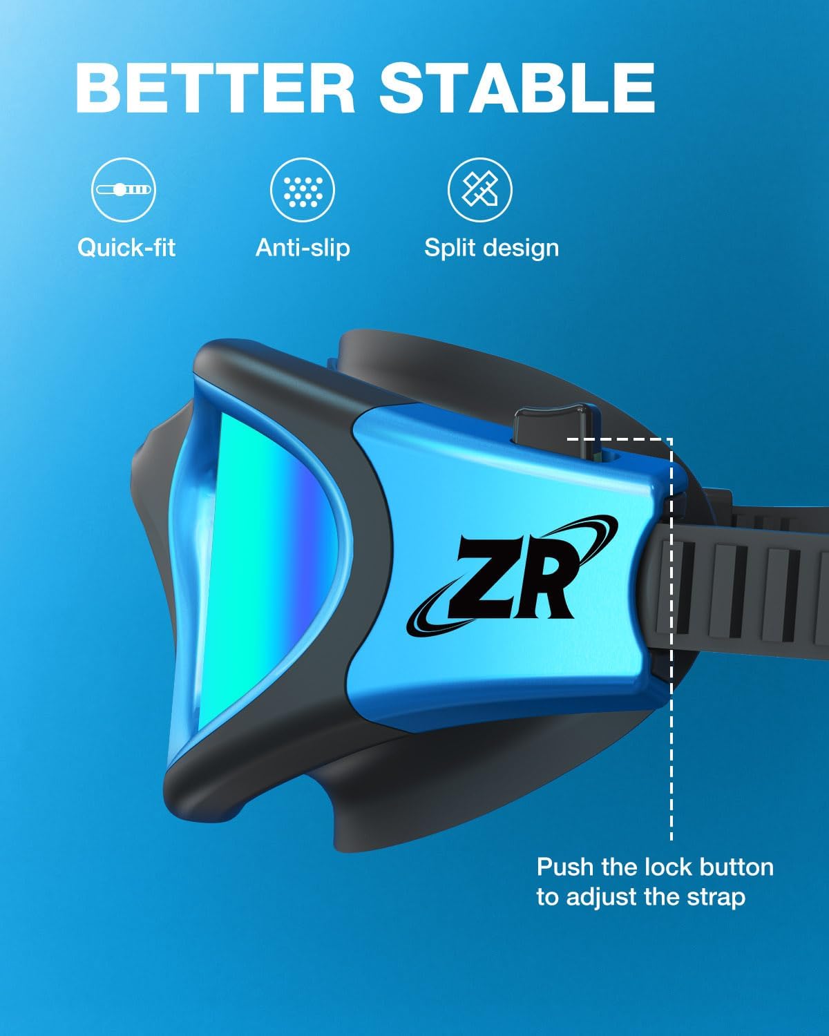ZIONOR Swim Goggles, G1 MAX Polarized Anti-Fog Swimming Goggles for Men Women