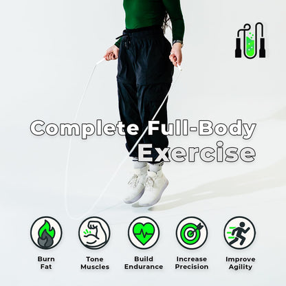 Premium Tangle-Free Jump Rope for Men & Women | Adjustable 10ft Skipping Rope | Ideal for Boxing, CrossFit & Cardio Training | Speed Rope for Fitness & Double Unders | Shatterproof Ergonomic Handles | Durable 5mm Cord