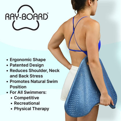 Swim Kickboard: Ergonomic for Comfort and Performance- Promotes Natural Swimming Position, Supportive Kick Board | Advanced Workout and Training Equipment for Pool