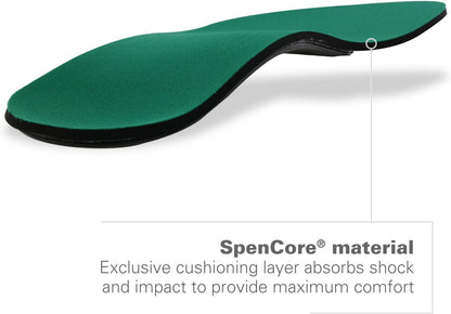 Spenco Rx Orthotic Arch Support Full Length Shoe Insoles, Men's 12-13.5, Green