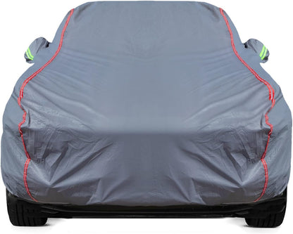 Breathable New Material, Waterproof Car Cover, Locks and Zipper Doors, Sunscreen Waterproof UV Prevention Snowproof Wind and Windproof,Suitable for Indoor Outdoor,for Sedan (188" to 198") C3