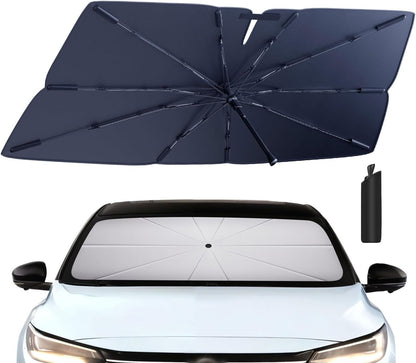 Windshield Sun Shade Umbrella: for Nissan Sentra-2020-2024 2025 - Front Custom Car Window Shades - Foldable Sentra Sedan Sunshades Block UV Keep Cool