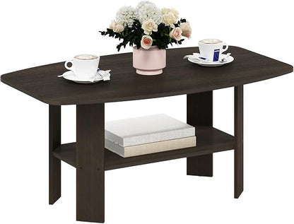 Furinno Simple Design Coffee Table, Dark Brown