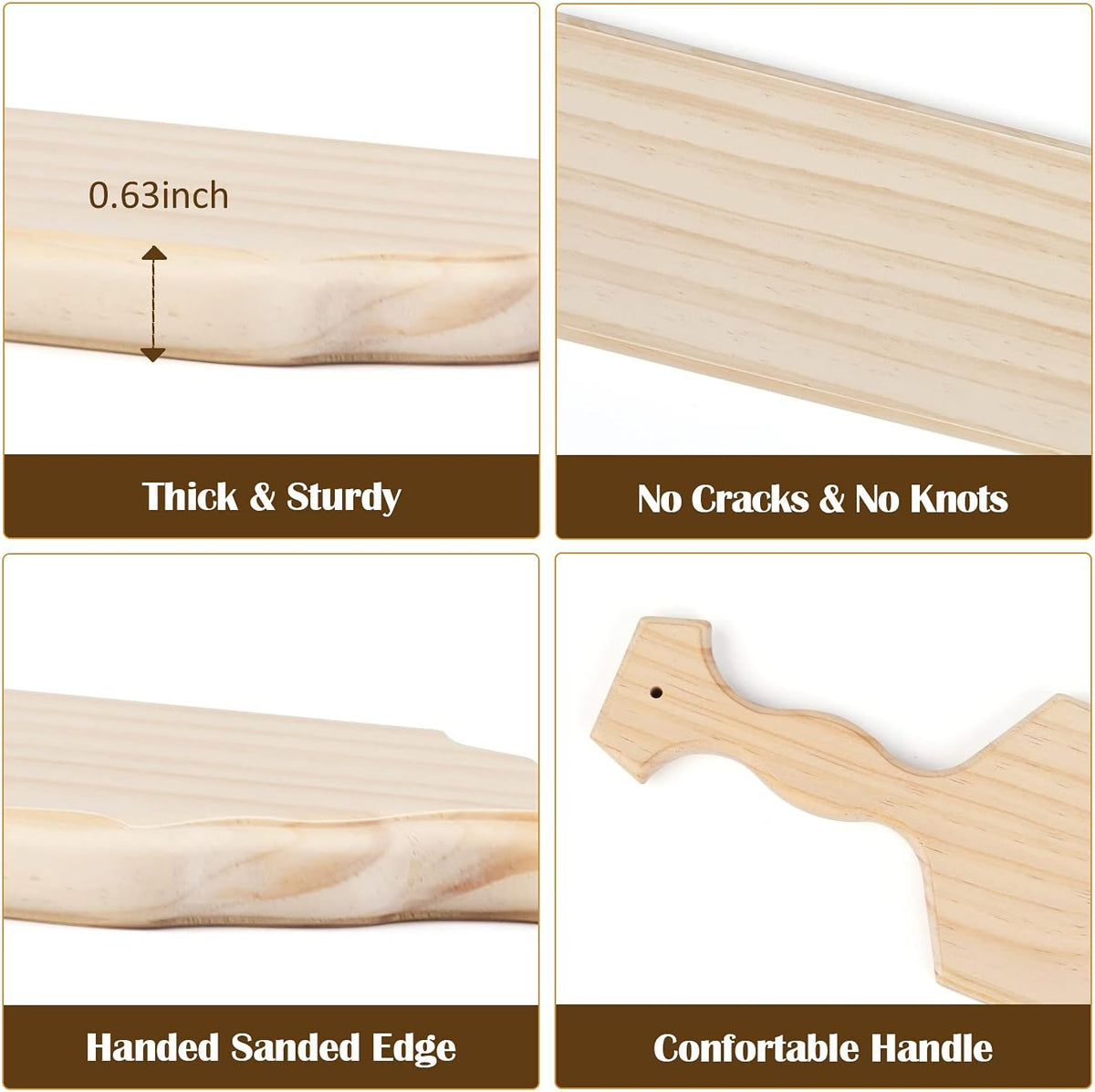 BATTIFE [2Pack] 15inch Sorority Paddle - Greek Fraternity Paddle, Unfinished Wooden Frat Paddle, Solid Pine Wood Paddles