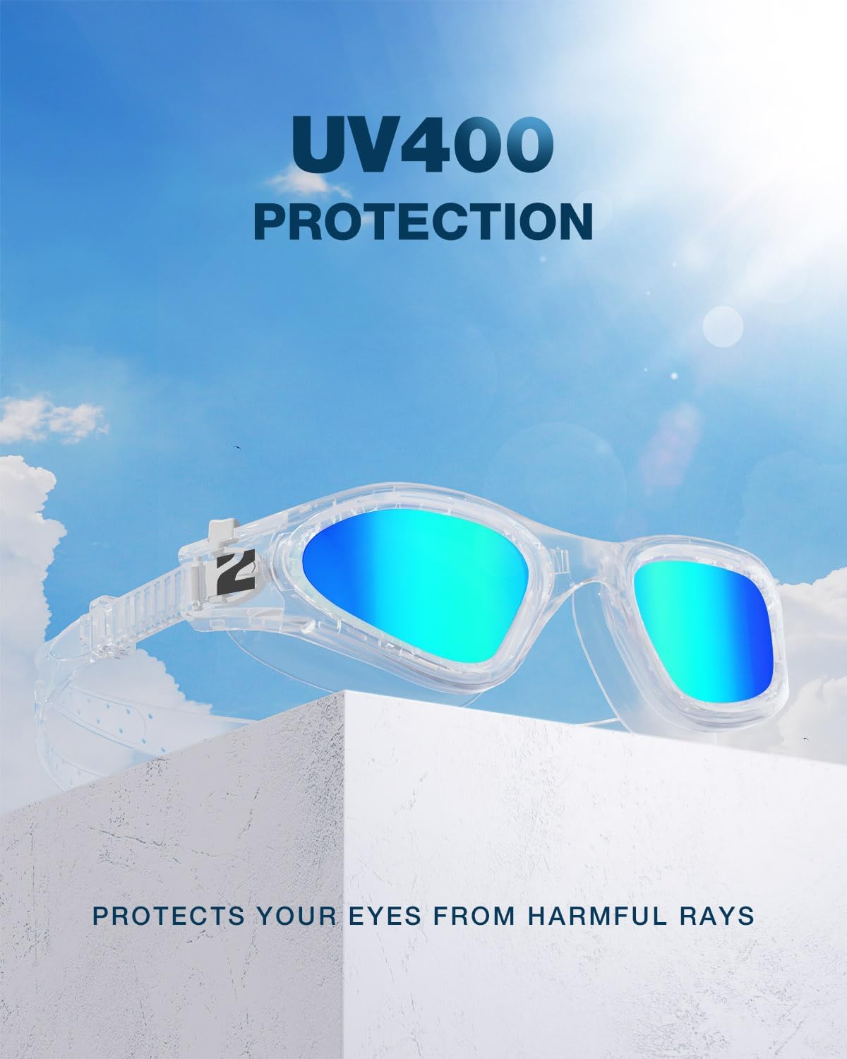 ZIONOR Swim Goggles, G1 SE Swimming Goggles Anti-fog for Adult Men Women