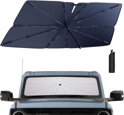 Windshield Sun Shade Umbrella: for Ford Bronco-Sport-2021-2024 - Front Custom Car Window Shades - Foldable Bronco Sport Sunshades Block UV Keep Cool