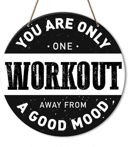 Gym Sign Decor, Home Gym Sign, Workout Room Fitness Room Decor Gym Sign Decoration, Gym Gift for Trainer Exercise Lover, Your Are Only One Workout