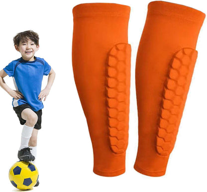 Shin Defender Shin Guards Kids 2 Pair, Shindefender Shin Guards Soccer, with Honeycomb Pads, for Soccer Kids Youth Adult