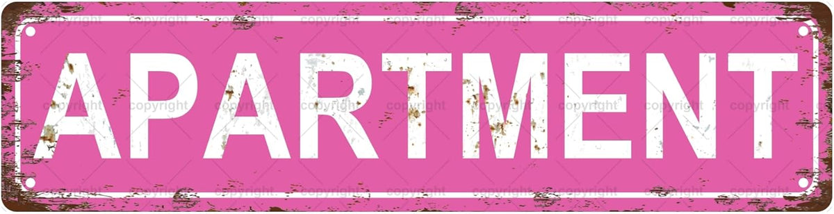 APARTMENT Space Vintage Metal Tin Street Sign Bar Cafe Garage Cave Home Room Wall Bathroom Farmhouse Garden Porch Patio Decor, 16 x 4 Inch