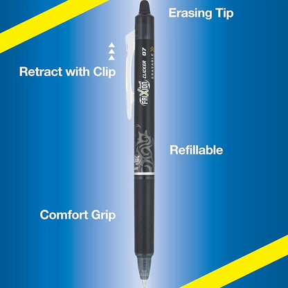 PILOT FriXion Clicker Erasable Gel Pens, Fine Point (0.7mm), 36-Pack