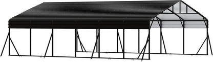 20' x 30' x 8.5' Heavy Duty Metal Carport with Galvanized Steel Roof, Steel Carport Kits Outdoor with Metal Roof, Galvanized Car Shelter for Tractors, Pickup, Boat, Car