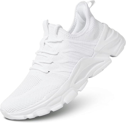Mens Slip On Running Shoes Athletic Walking Trainers Lightweight Breathable Mesh Tennis Sneakers