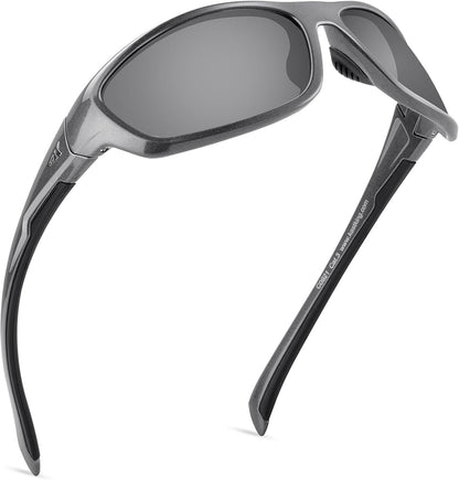 KastKing Hiwassee Polarized Sport Sunglasses for Men and Women, Wrap Sunglasses for Fishing Cycling and Running,UV Protection