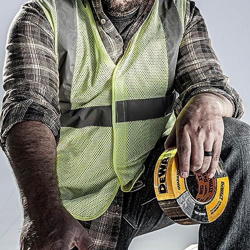DEWALT Ultra Tough Duct Tape, 1.88 in x 10 yd, Heavy Duty, Ultra Strong, Aggressive Adhesive, All-Weather, 12-Pack, Black
