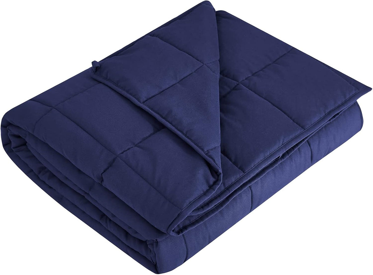 L'AGRATY Weighted Blanket - 36"x48" 5lbs Cooling Breathable Microfiber Material with Glass Beads Small Blanket for Kids All-Season Summer Fall Winter Soft Thick Comfort