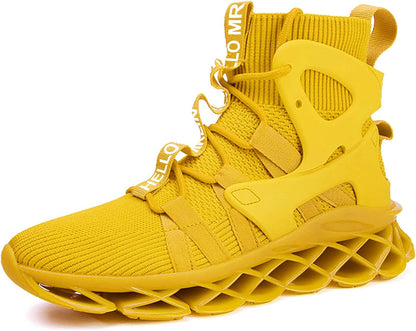 Hello MrLin Men's Running Shoes Non Slip Athletic Tennis Walking Blade Type Sneakers Hip Hop