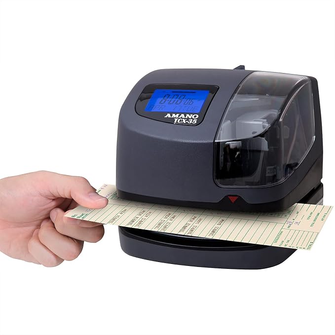 AMANO TCX-35 Time Clock for Employees, Electronic Punch Clock for Small Business, Made in USA (Individual Unit)