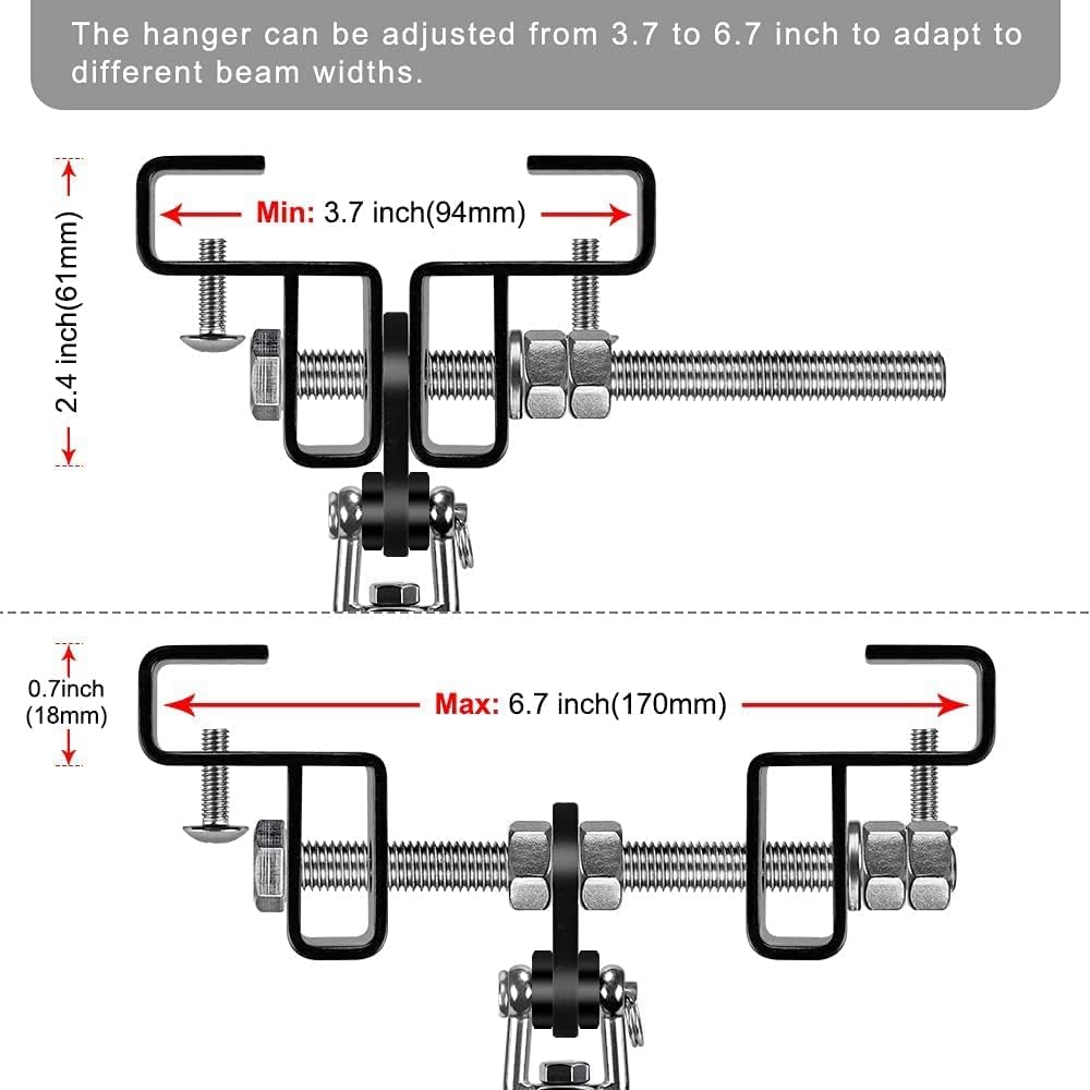 BeneLabel Punching Bag Hanger, Heavy Bag Mount, Boxing Bag Kit, Holder, Wall Mount, Accessories for Beam, 400KG Capacity