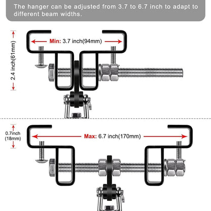 BeneLabel Punching Bag Hanger, Heavy Bag Mount, Boxing Bag Kit, Holder, Wall Mount, Accessories for Beam, 400KG Capacity