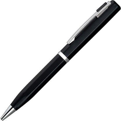 Lanier Licia Ballpoint Pen - Shiny Chrome Ring & Parts with Medium Tip 0.7mm Cross Style Refill (with Accents - White or Black or Pink or Purple)
