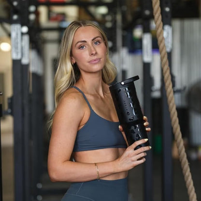 HydroJug Sport - Stainless Steel Tumbler with Straw, Vacuum Insulated, 40oz Leakproof Water Bottle, Ergonomic Design, Reusable, Dishwasher Safe, Rubber Base, Durable for Gym or Outdoors, Black Leopard